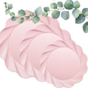 Eco Friendly Compostable Pink Plates 24 pieces